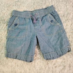 Wonder Nation Cotton/Denim Drawstring Jeans Shorts with Usable Pockets